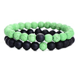 White - Black Bead Bracelet