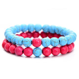 White - Black Bead Bracelet