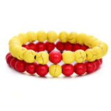 White - Black Bead Bracelet