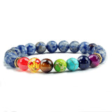 Tiger Eye 7 Chakra Bead Bracelet