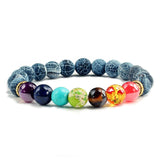 Tiger Eye 7 Chakra Bead Bracelet