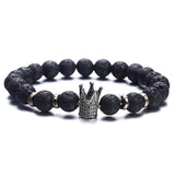 Black Crown Bead Bracelet