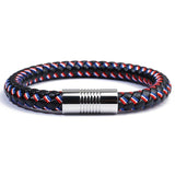 Red - Yellow Leather Bracelet