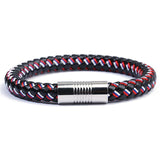 Red - Yellow Leather Bracelet