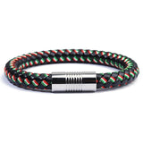 Red - Yellow Leather Bracelet