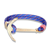 Anchor Leather Bracelet