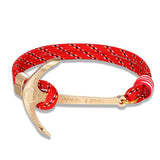 Anchor Leather Bracelet
