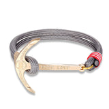 Anchor Leather Bracelet