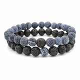 Grey - Black Bead Bracelet