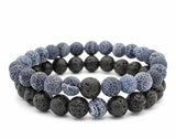 Grey - Black Bead Bracelet