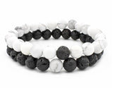 Grey - Black Bead Bracelet