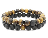 Grey - Black Bead Bracelet