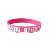 "Never give up"&"No Pain No Gian" Motivational Bracelet