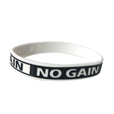 "Never give up"&"No Pain No Gian" Motivational Bracelet