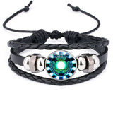 Tony Stark's Heart Leather Bracelet